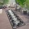 World Rug Gallery Tropical Floral Border Flatweave Indoor/Outdoor Runner Rug 2'x7' Gray 9012GRAY2X7 - alternate 1